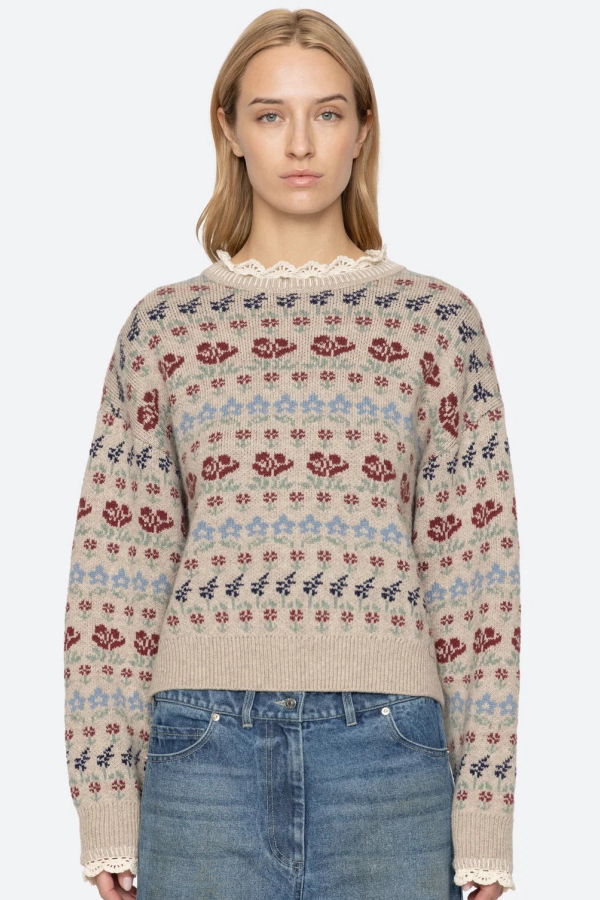 Sea NY Preston Knit Crew Neck Sweater