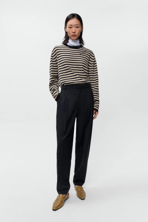 Cordera Organic Cotton Striped Long-Sleeve Tee
