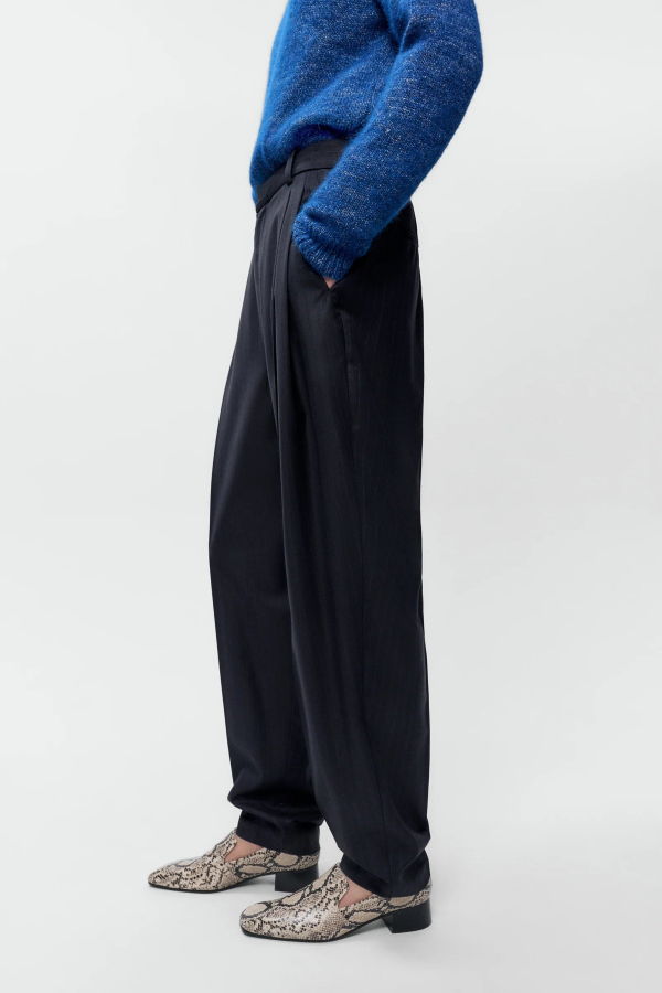 Cordera Tailored Pinstripe Carrot Pants