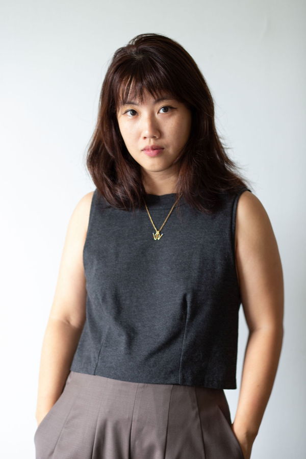 KAAREM Paper Sleeveless Cotton Cropped Tank - Charcoal Grey