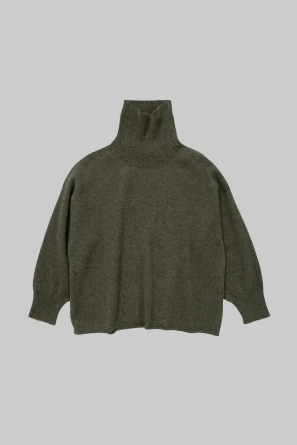 Micaela Greg Cashmere High Neck Sweater - Cypress