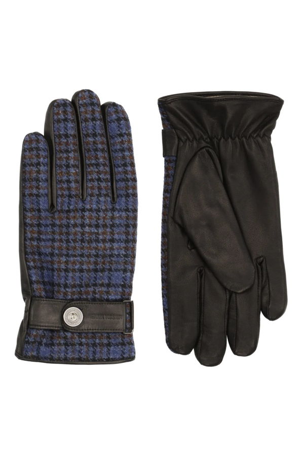 Henrik Vibskov HV Gloves - Blue Wool Checks