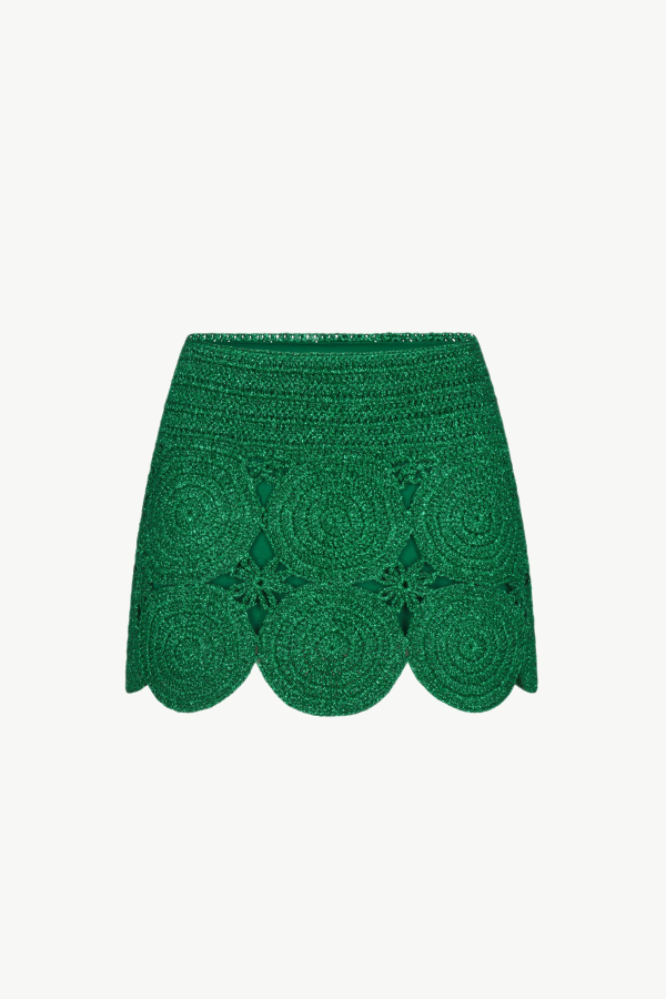 Simon Miller Beep Beep Low-Rise Mini Skirt - Gummy Green