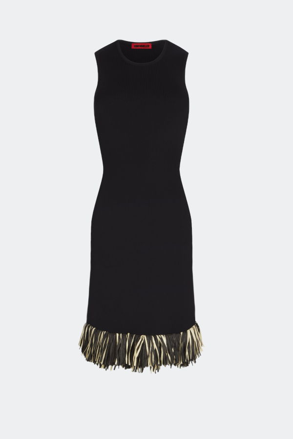 Simon Miller Boa Raffia Midi Dress - Black