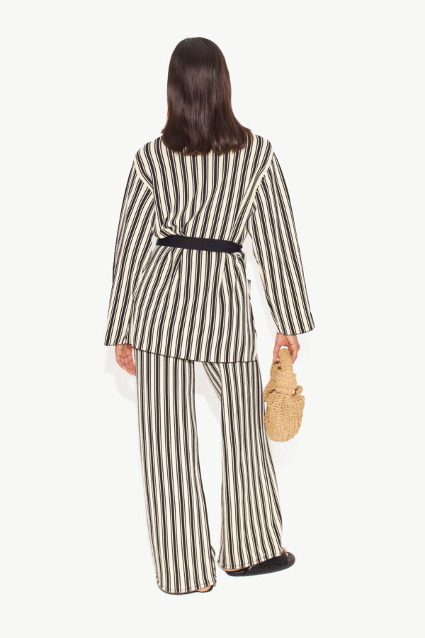 Simon Miller Knits By Jabber Pant - Black/Rice Flour Stripe