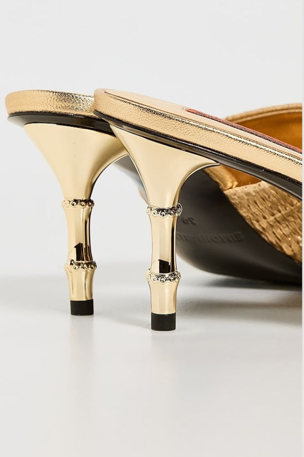 Simon Miller Playa Bamboo Heel - Gold/Natural