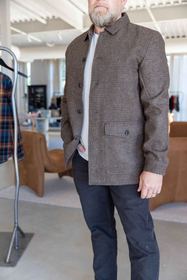 Billy Reid Bennet Houndstooth Overcoat