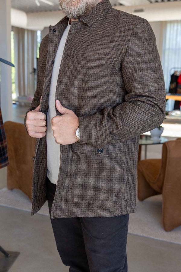 Billy Reid Bennet Houndstooth Overcoat