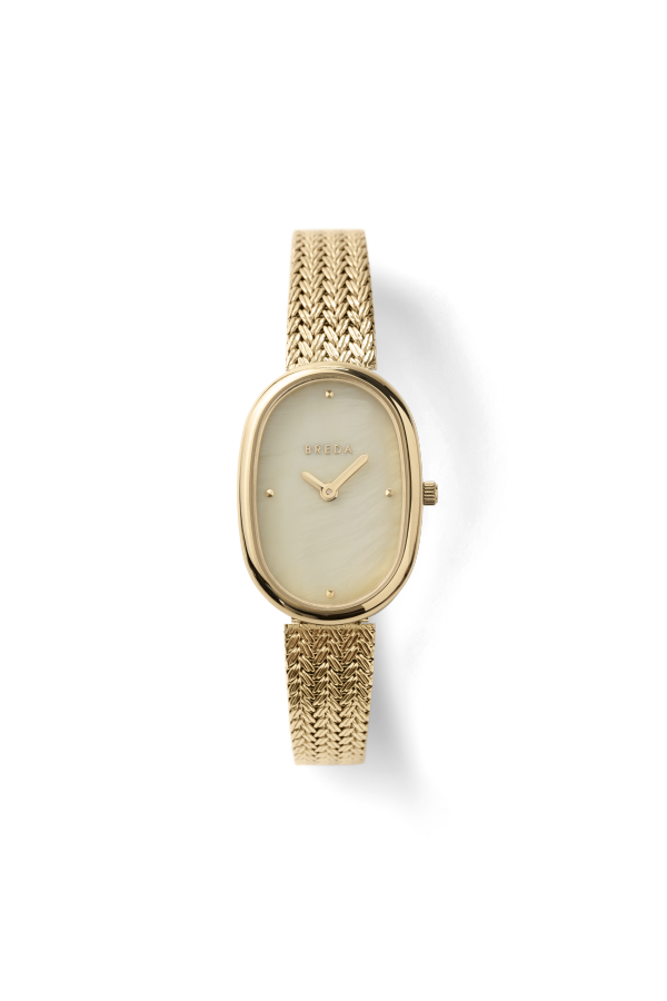 Breda Jane Tethered Gold Mesh Bracelet Watch