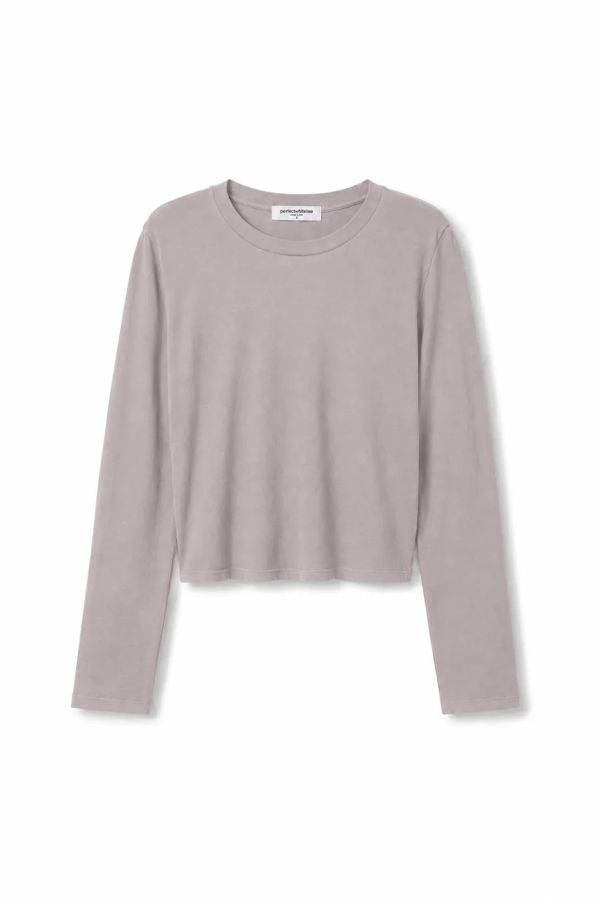 Perfect White Tee Lisa Long Sleeve Crew Neck Tee