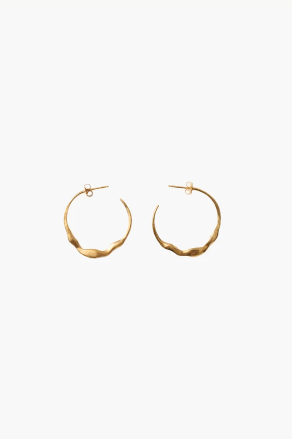Chan Luu Crescent Hoop Earrings - Gold