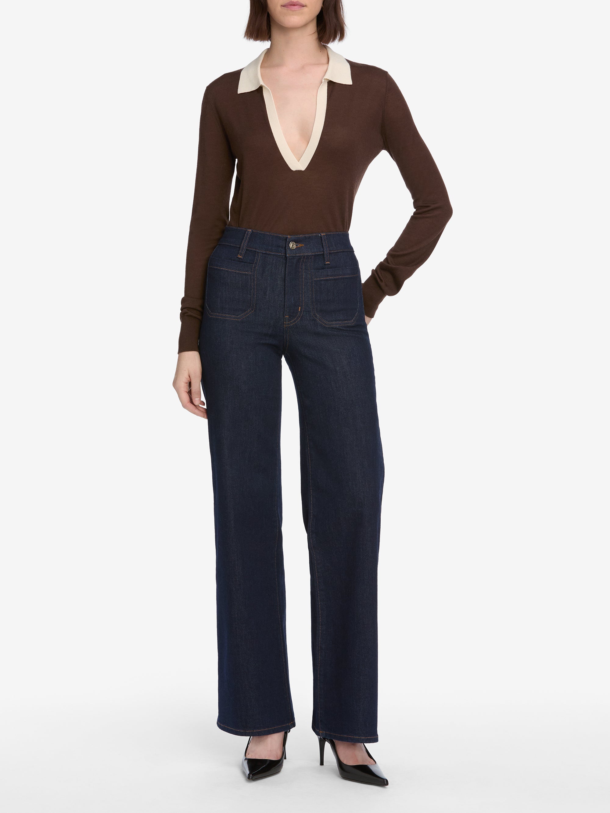 FRAME Denim Le Slim Palazzo Modernist Pocket Jean - Rinse | Garmentory