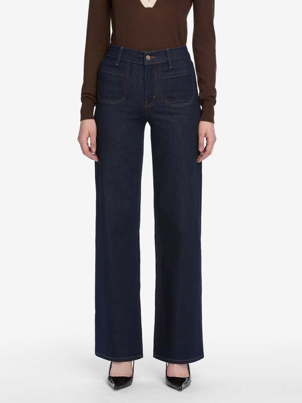 FRAME Denim Le Slim Palazzo Modernist Pocket Jean - Rinse | Garmentory