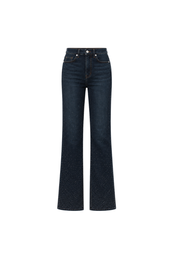 Veronica Beard Crosbie Rhinestone Jean - Dark Midnight