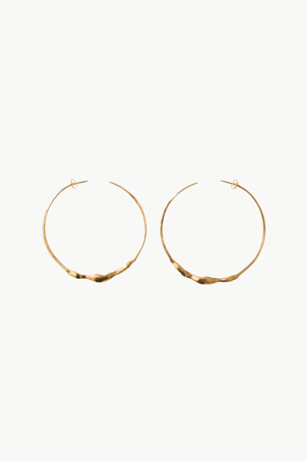 Chan Luu XL Crescent Hoop Earrings - Yellow Gold