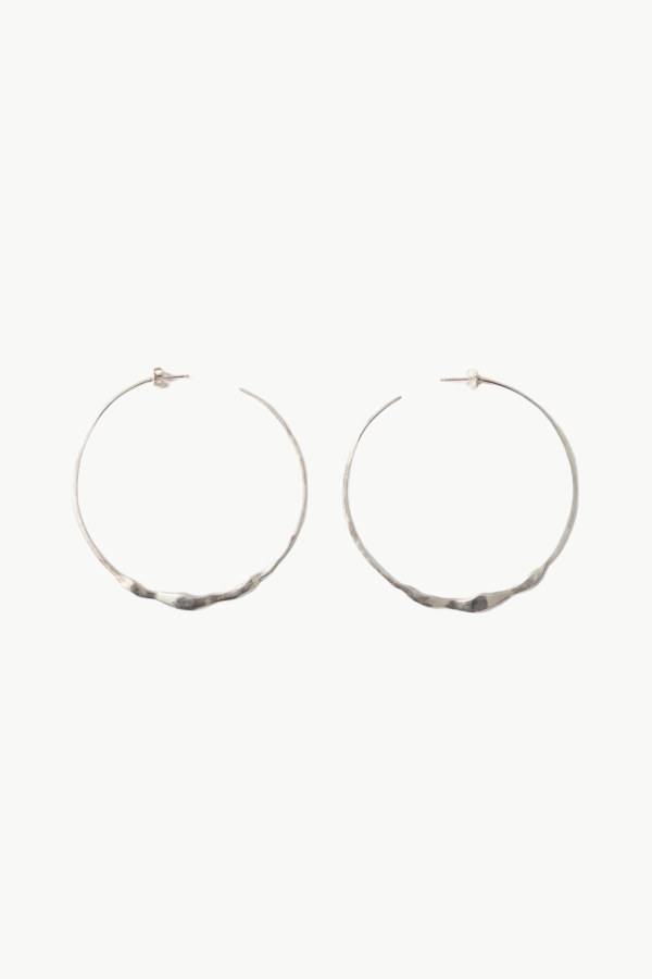 Chan Luu XL Crescent Hoop Earrings - Silver
