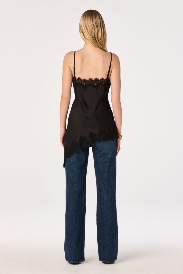 ASTR The Label Asymmetrical Lace Trim Cami
