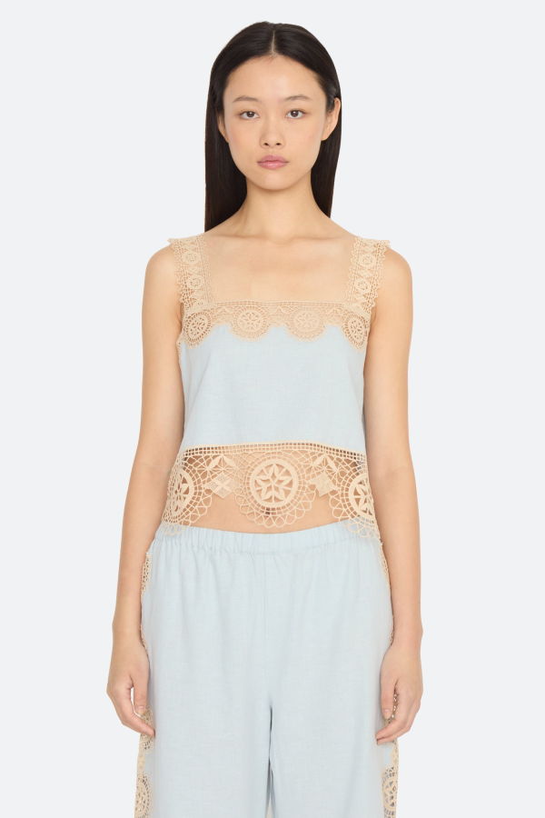 Sea NY Niamh Cover-Up Top - Blue