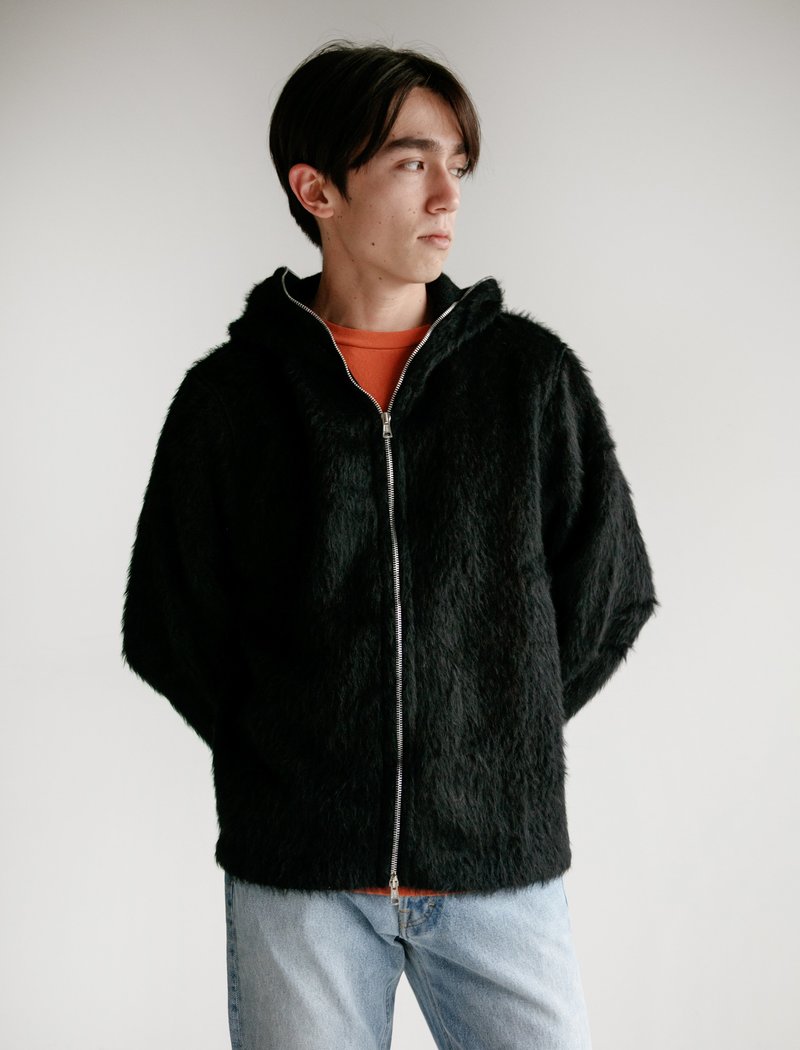 トップス OURLEGACY FULL ZIP HOODIE MOHAIR Our Legacy - Full Zip Hood Mole Grey Mohair