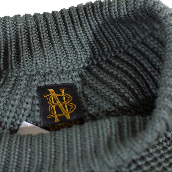 Batoner Signature Rib Crewneck - Olive | Garmentory