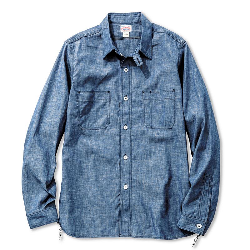 The Real McCoy's 8 HOUR UNION CHAMBRAY SERVICEMAN SHIRT