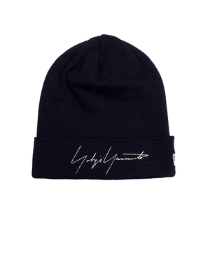Yohji Yamamoto Black Embroidered New Era Beanie | Garmentory