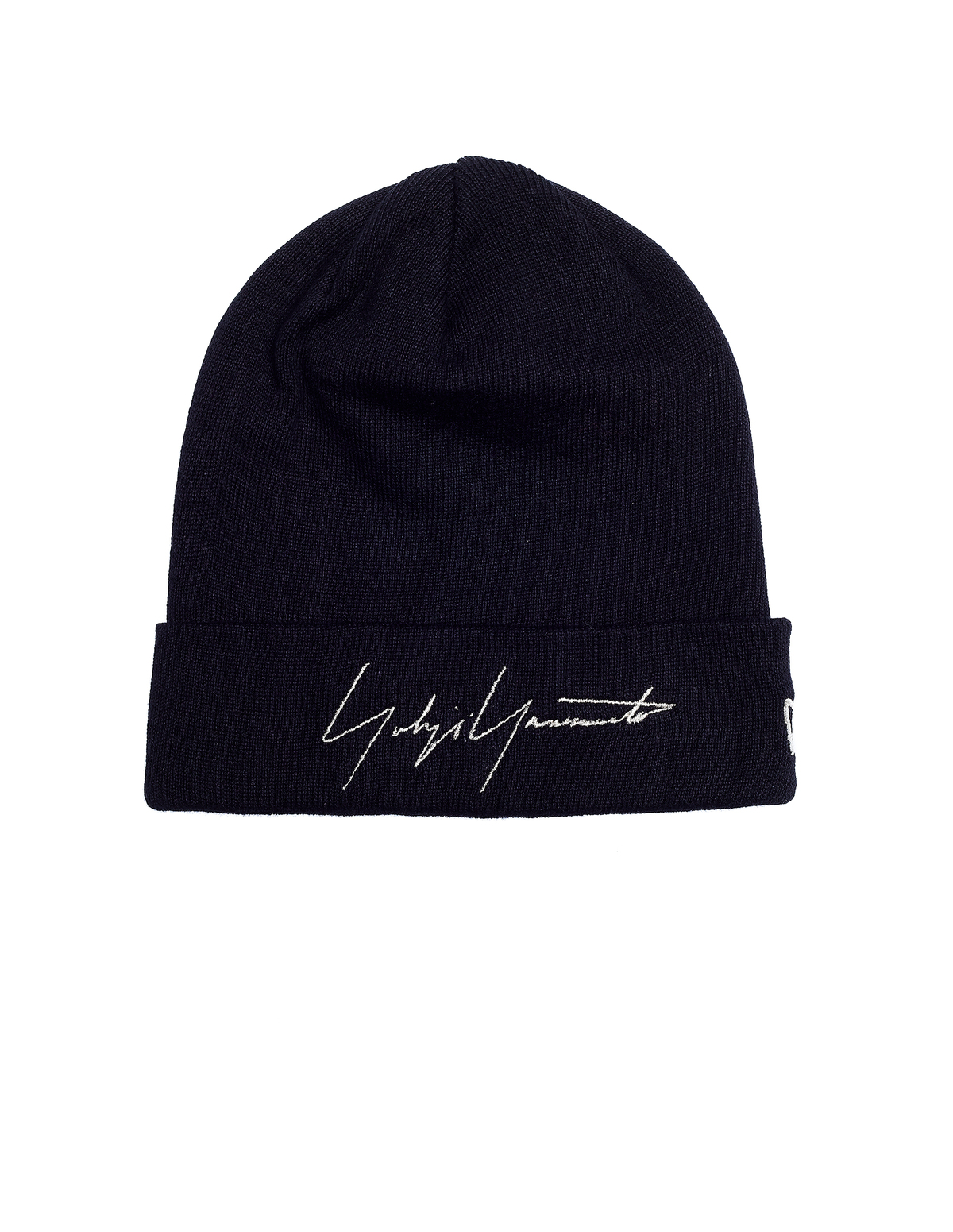 Yohji Yamamoto Black Embroidered New Era Beanie | Garmentory