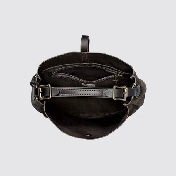 Filson Rugged Suede Hobo Bag - Dark Tobacco | Garmentory