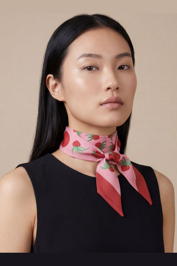 Centinelle Tomatoes Twilly Ribbon Scarf