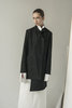 K M by L A N G E DECONSTRUCTED LINEN ASYMMETRIC JACKET - BLACK  - Thumbnail 7
