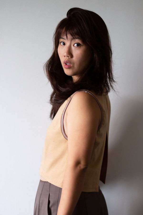 KAAREM Paper Sleeveless Organic Cotton Cropped Tank