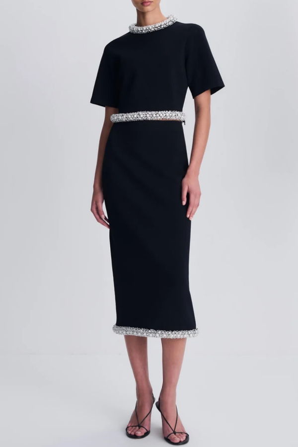 Jonathan Simkhai Idina Midi Skirt - Black