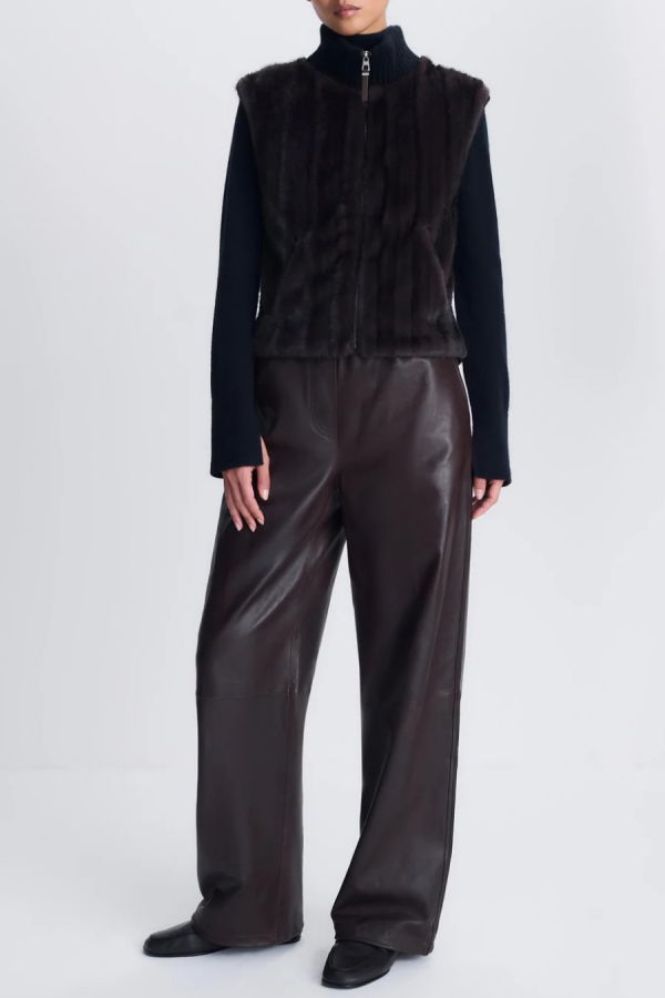 Jonathan Simkhai Luma Turtleneck Vest - Black Chocolate Multi