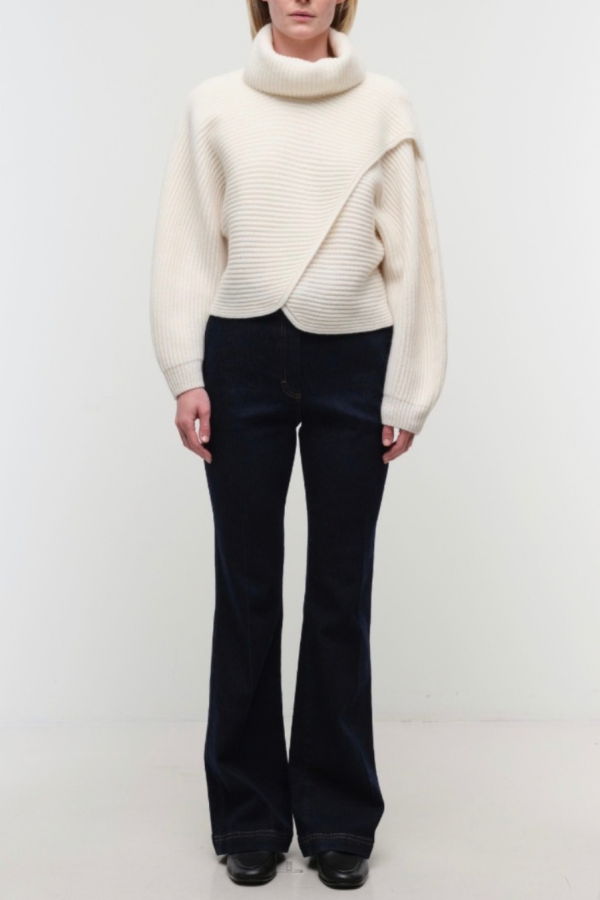 Jonathan Simkhai Orlienne Long Sleeve Turtleneck - Frost