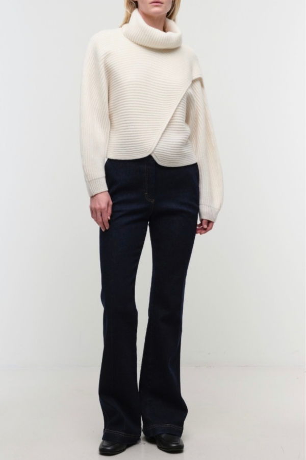 Jonathan Simkhai Orlienne Long Sleeve Turtleneck - Frost