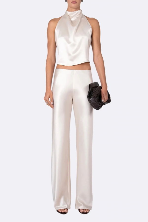 Nonchalant Label Norma Satin Pant - Champagne