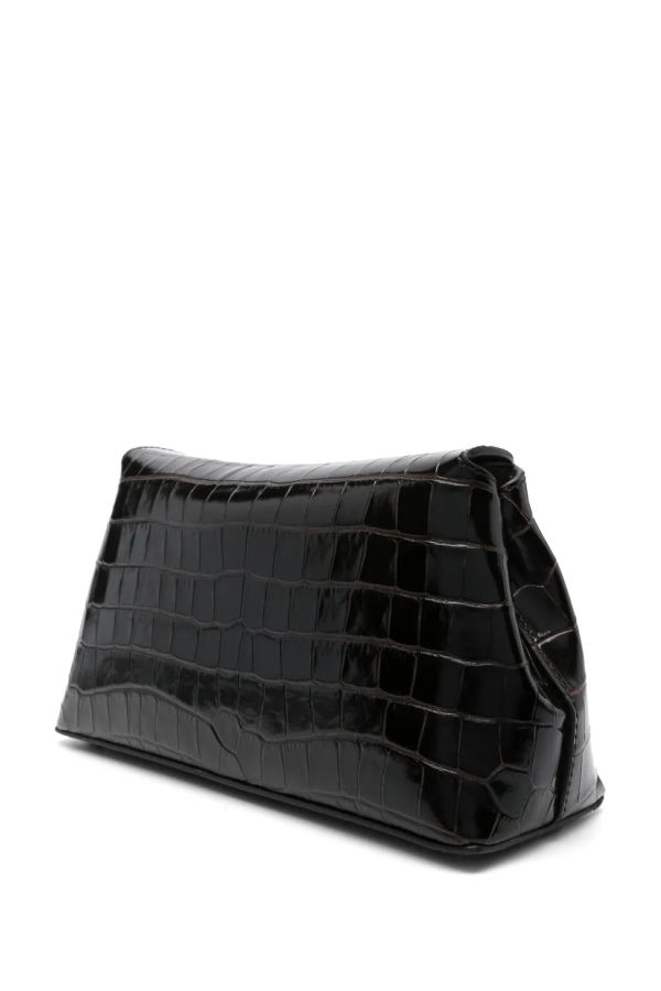 Totême T-Lock Croco-Embossed Clutch
