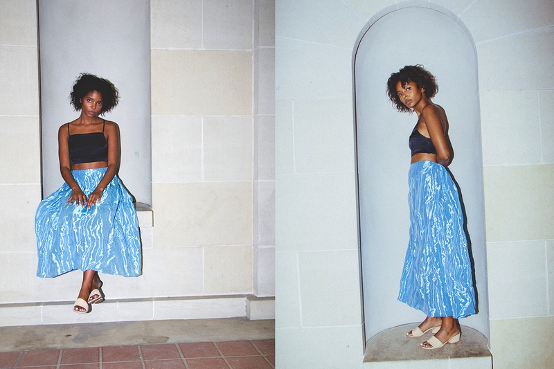 Priscavera Dirndl Skirt - Metallic Aqua