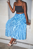 Priscavera Dirndl Skirt - Metallic Aqua - Thumbnail 1