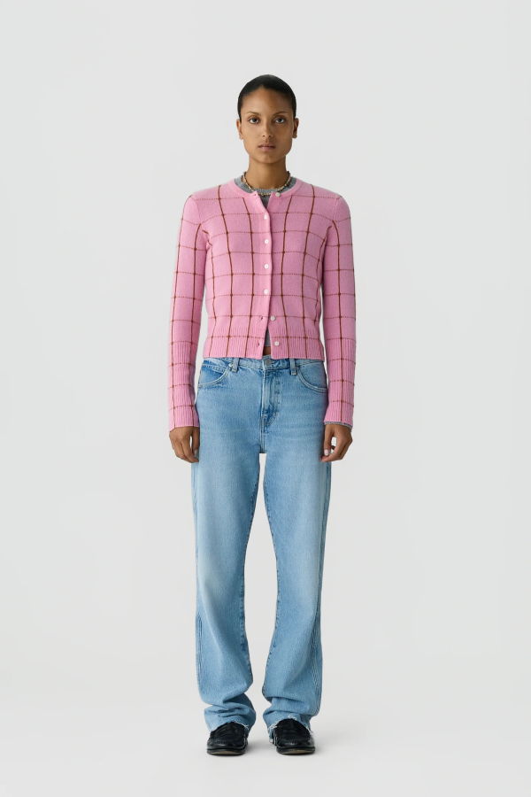 Guest in Residence Jane Checker Cardigan