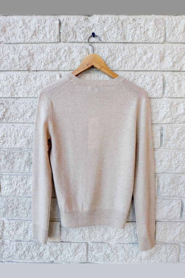 Veronica Beard Frankie Pullover With Pearl Pin - Oatmeal Melange