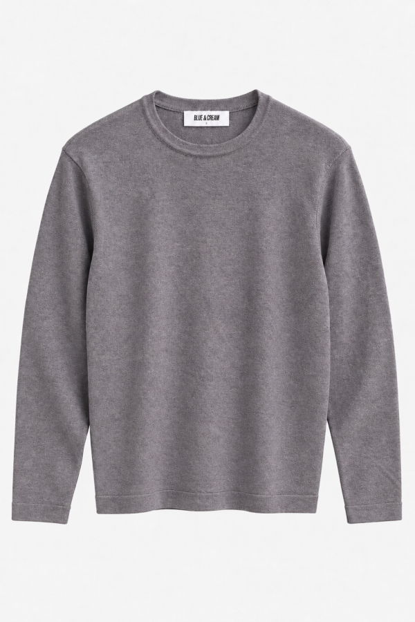 Blue&Cream Reade Long Sleeve Tee - Grey Shadow