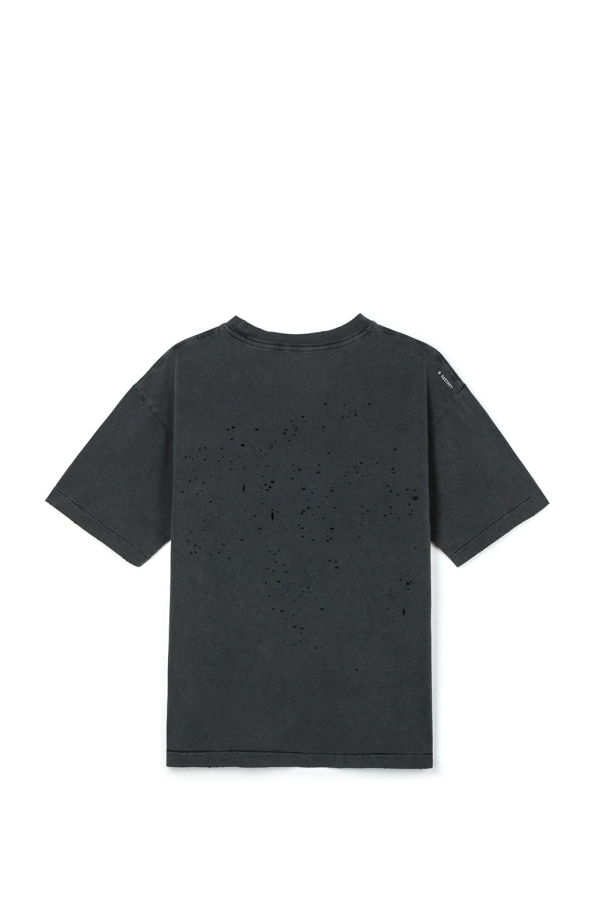 Satisfy MothTechโข T-Shirt - Aged Black Pochoir