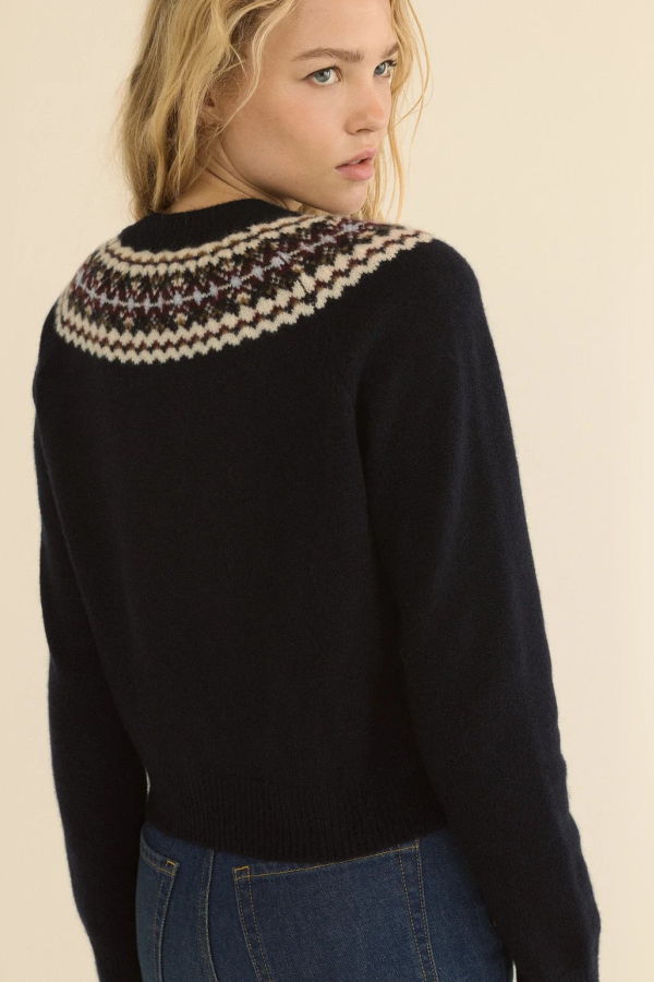 DÔEN Boniface Cashmere Sweater - Navy