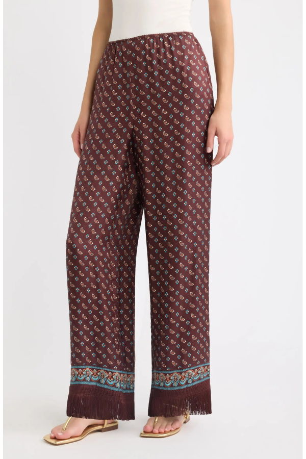 DÔEN Lavon Fringe Pant - Deauville Paisley