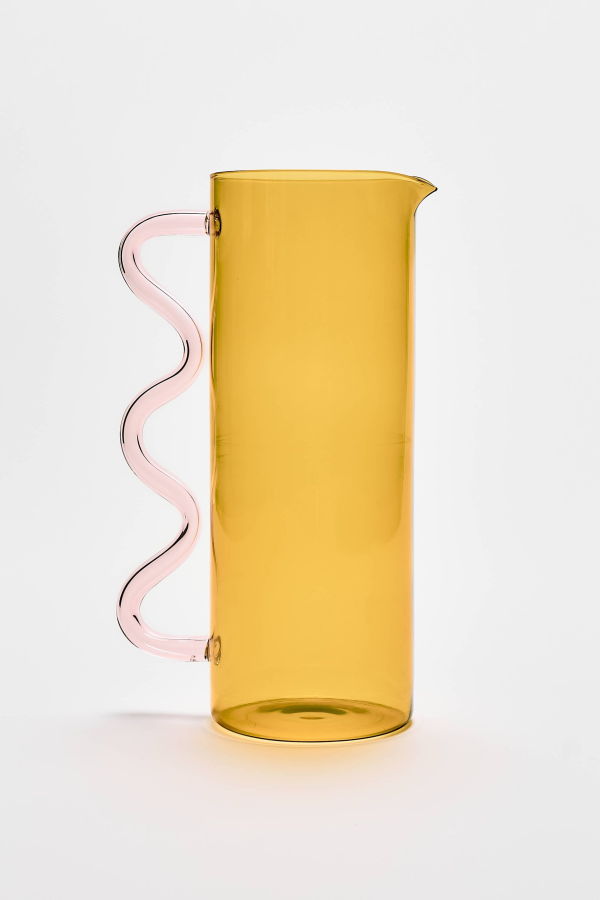Sophie Lou Jacobsen Wave Pitcher - Yellow/Pink
