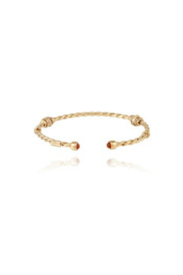 Gas Bijoux Torsade Cabochon Bracelet - Gold