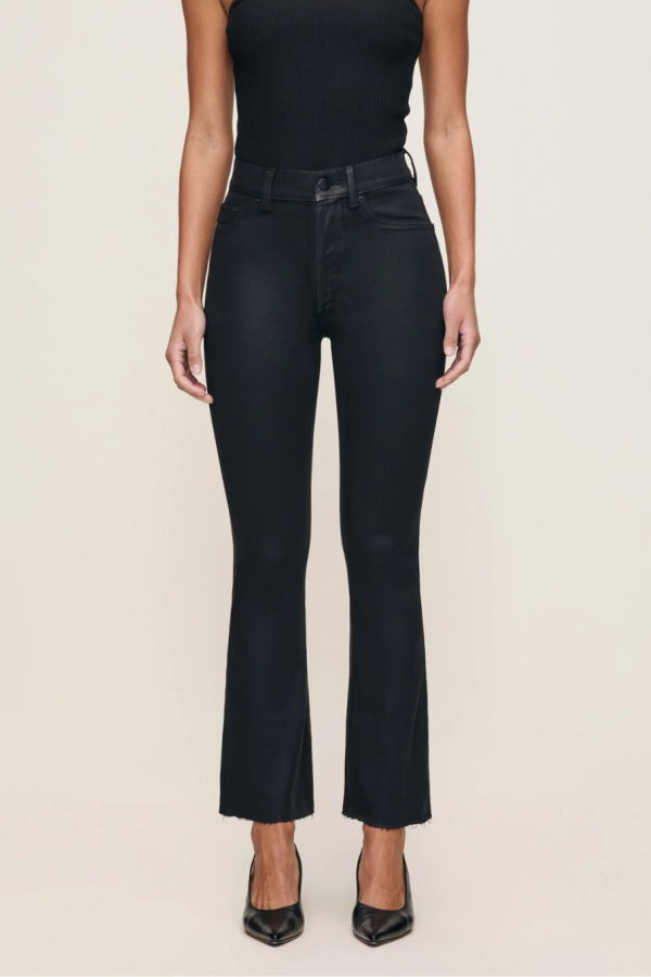 DL 1961 Bridget Boot Instasculpt Jean - Black Coated