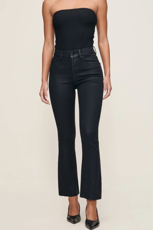 DL 1961 Bridget Boot Instasculpt Jean - Black Coated