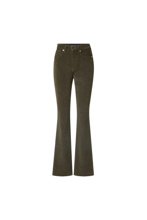 Veronica Beard Cameron Mid-Rise Bootcut Pants - Loden